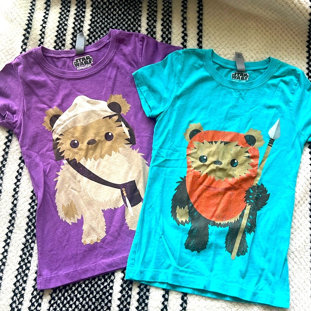 Two Star Wars girls tshirts